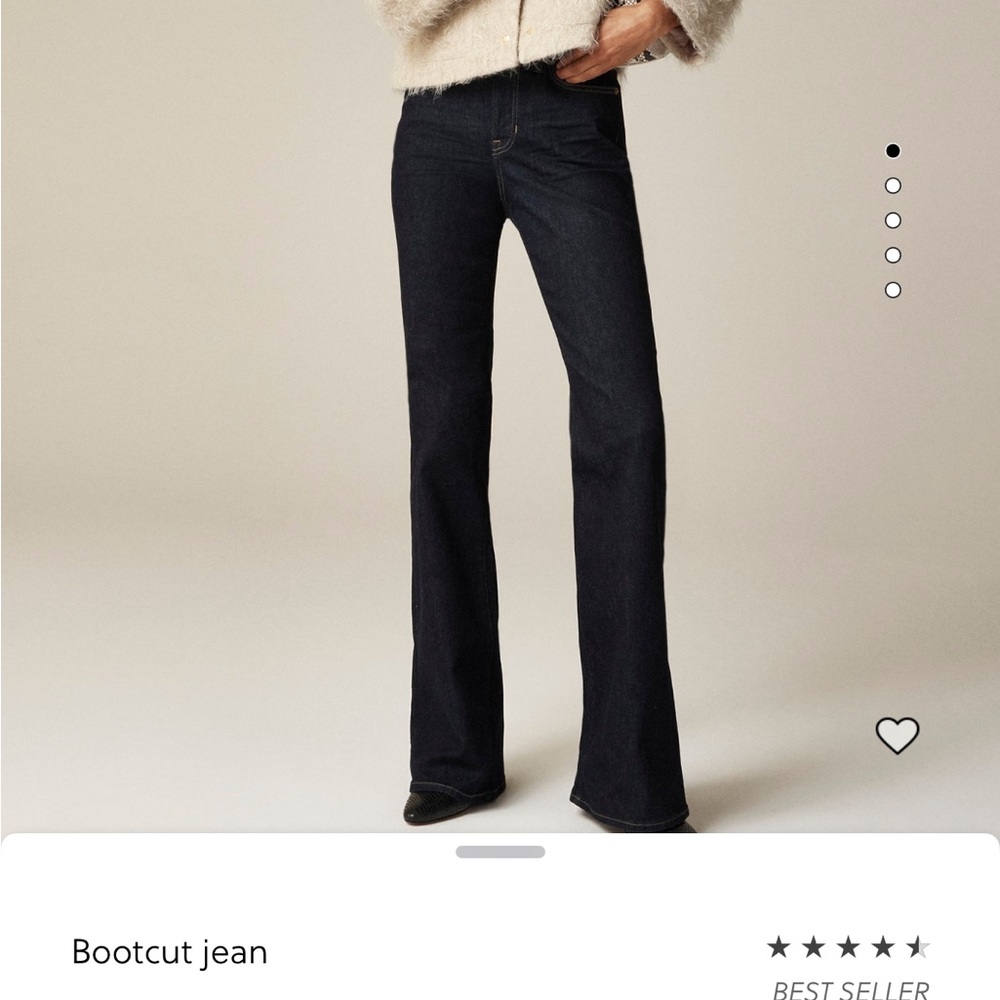 JCrew Bootcut Dark Resin Rinse denim Jeans size 27